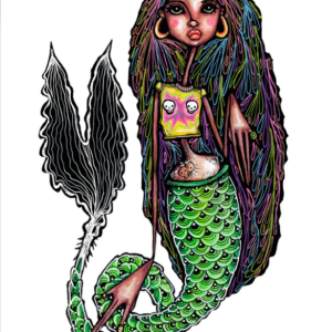 Migdalia Sugar Skull Mermaid Prints